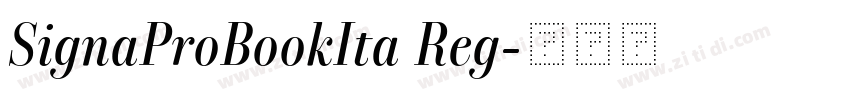 SignaProBookIta Reg字体转换
